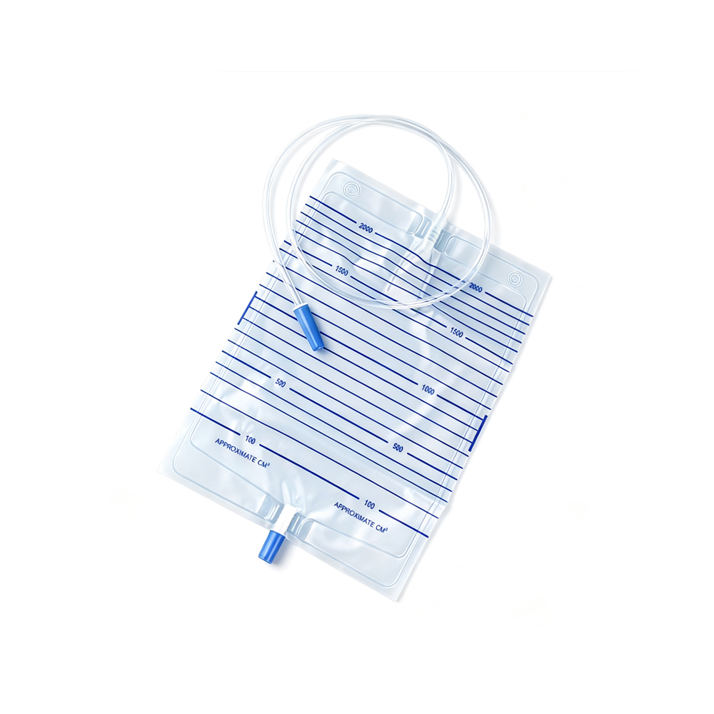 당김 및 푸시 밸브가 포함된 1000ml/1500ml/2000ml 의료용 쉽게 비울 수 있는 소변 주머니
