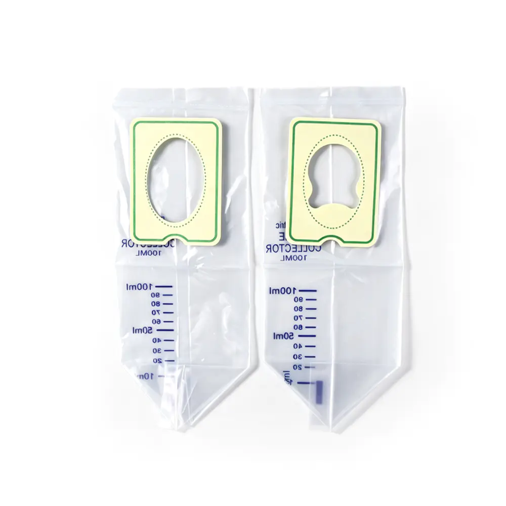 100ml/200ml 범용 소아용 부드러운 접착성 소변 수집 가방